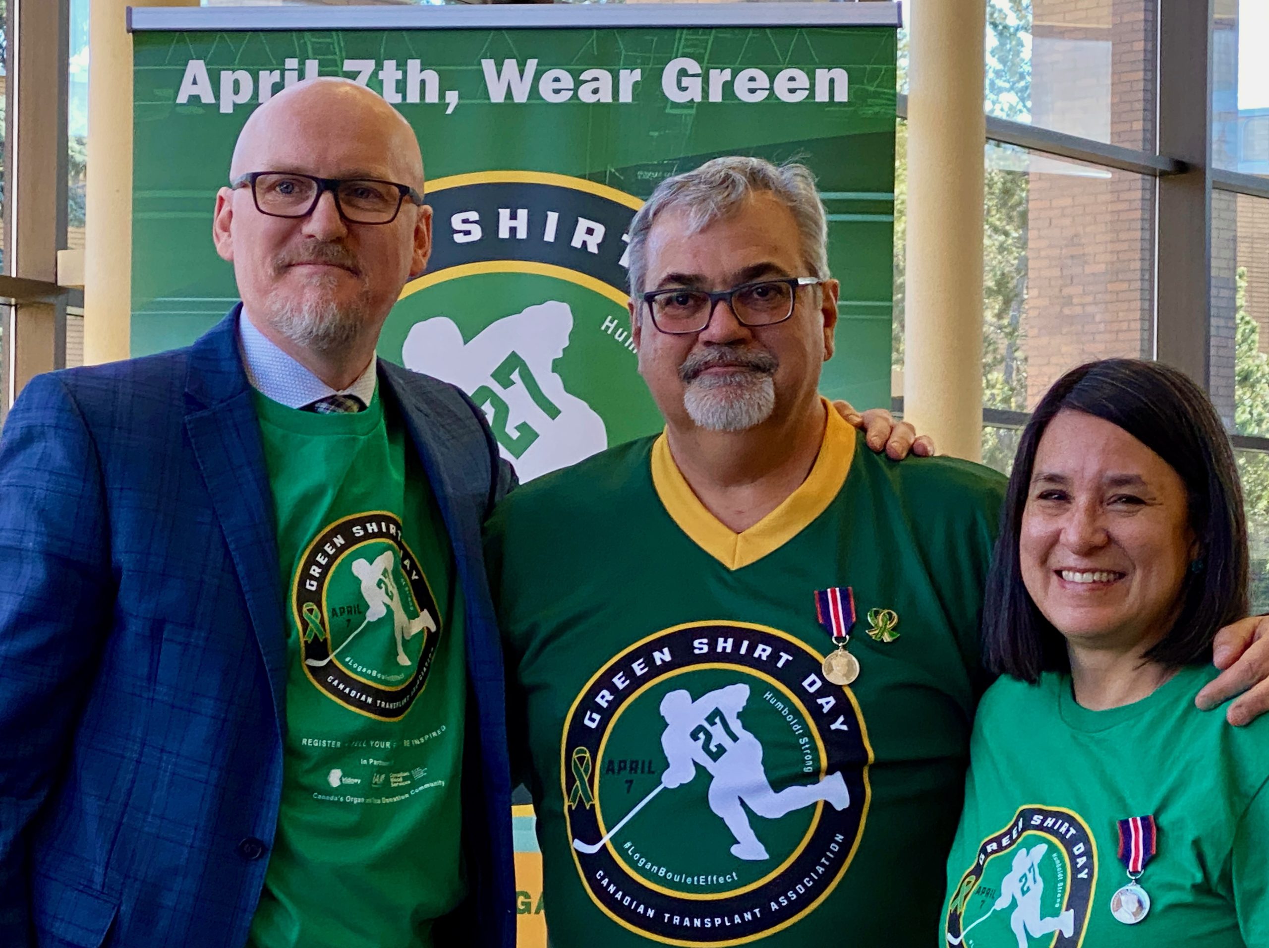 Green Shirt Day Press Conference Photo
