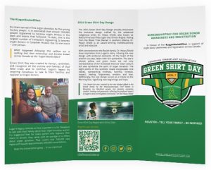 green shirt day trifold brochure